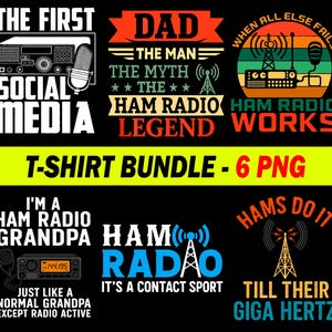 Ham Radio PNG Bundle: Amateur Radio Sublimation Designs (Digital Download)