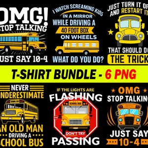 School Bus Driver PNG Bundle: Back To School Sublimation Design (Digital Download, 14 inches