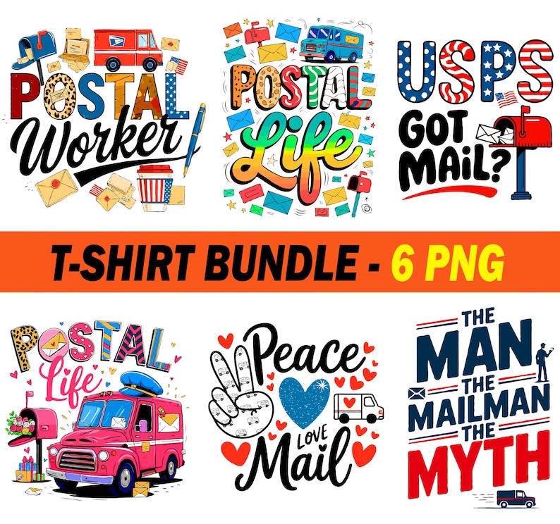 Postal Worker PNG Bundle: USPS Sublimation Design (digital Download ...