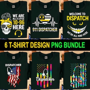 Emergency 911 Dispatcher PNG, Dispatcher Sublimation Design, Digital Download, T-Shirt Design, Instant Use