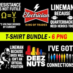 Electrician Tools PNG, Sublimation Design for Skilled Workers, Digital Clipart, Instant Download