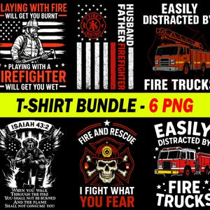 Retro Firefighter PNG, Fireman Clipart Design, T-Shirt Sublimation PNG, Instant Digital Download