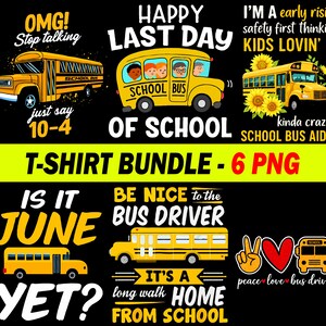 Bus Driver PNG: School Transportation Clipart for Sublimation (Digital Download, 14 inches