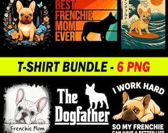 French Bulldog PNG Clipart Bundle, Dog Sublimation Design (Digital Download)