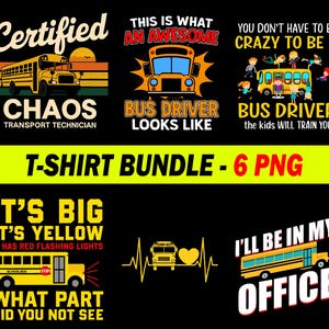 Funny School Bus Driver PNG, Back To School Shirt Design, Sublimation Clipart, Digital Download for Cricut