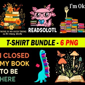 Book Lover PNG, Reading Sublimation, Literary Clipart Download
