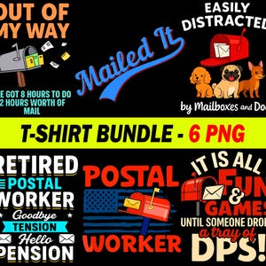 Mailman PNG for Sublimation, Postal Worker Clipart Design, USPS T-Shirt PNG, Digital Download File