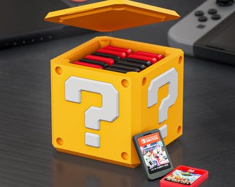 Switch & Switch 2 Game Holder | Nintendo Super Mario inspired Mystery Block