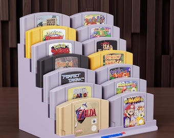 N64 14 Game Holder 14 Cartridge Display Stand for Nintendo 64