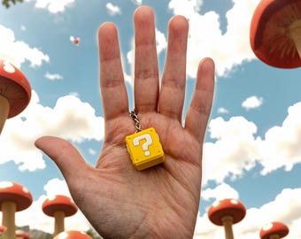 Mystery Block Question Block Super Mario Inspired Keychain