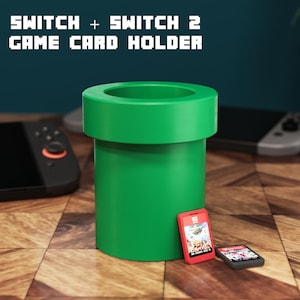 Nintendo Switch + Switch 2 Spielkartenhalter inspiriert von Warp Pipe aus Super Mario