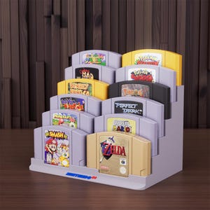 N64 12 Games 12 Cartridge Display Stand Holder for Nintendo 64