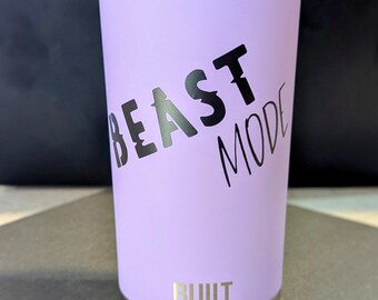 Beast Mode 20oz Stainless Steel Tumbler: Insulated Travel Mug