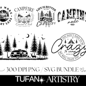 Camping SVG Bundle: Outdoor Adventure Clipart (Digital Download)
