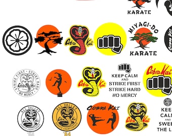 Cobra Kai SVG Bundle, Karate Kid PNG, Eagle Fang Dojo, Miyagi Do Vector, Martial Arts Cut File, Cricut Silhouette, Digital Download