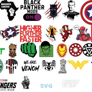 Superhero SVG Bundle: Avengers, Iron Man, Spider-Man (1000 Files) (Digital Download)