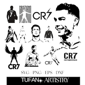 Instant Download | Cristiano Ronaldo bundle PNG | Cristiano Ronaldo CR7 Clipart | Cristiano Ronaldo | Football png | Soccer svg | CR7 PNG