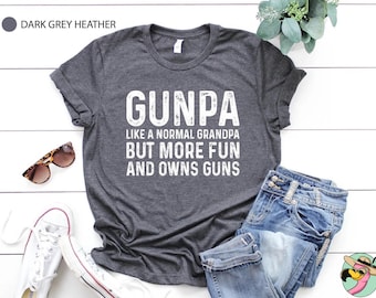 Funny Gunpa Grandpa T-Shirt, Retired Gift