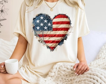 American Flag Heart Shirt,America 250 Anniversary Tshirt,4th of July Shirt,Patriotic USA Flag Tee, Independence Day Tshirt,American Outfit