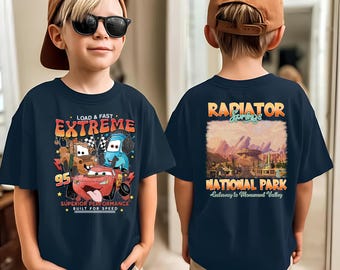 Radiator Springs National Park Cars Movie Shirt, Two-Sided Design