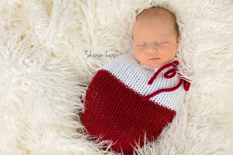 Santa Red White Swaddle Sack Newborn Baby Photography Prop Etsy