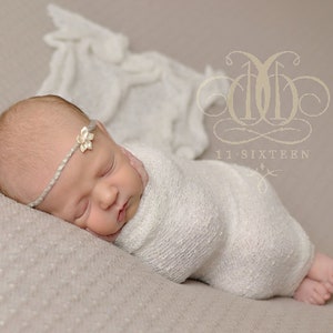 White Stretch Knit Wrap Newborn Photography Prop