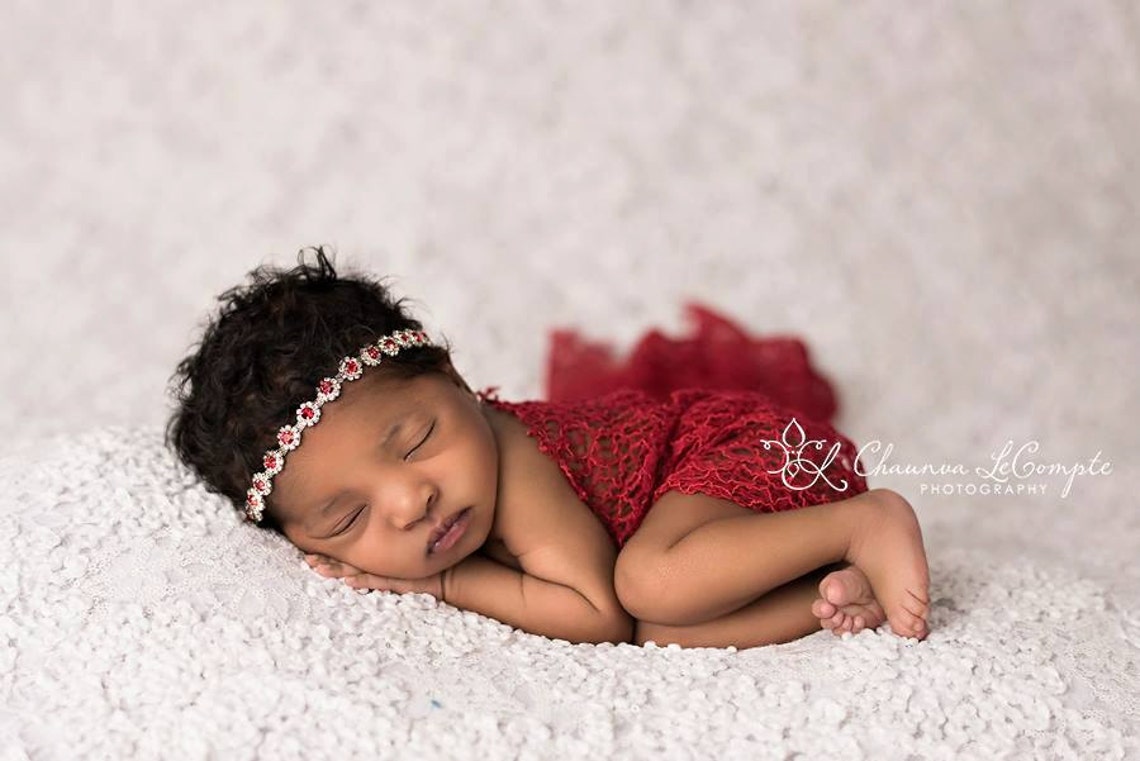 Red Fabric Lace Wrap Newborn Photography Prop Posing Etsy