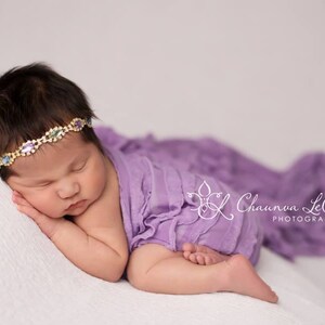 Rüschen Stretch Stoff Wrap Lavendel Neugeborene Fotografie Requisite Posing Swaddle
