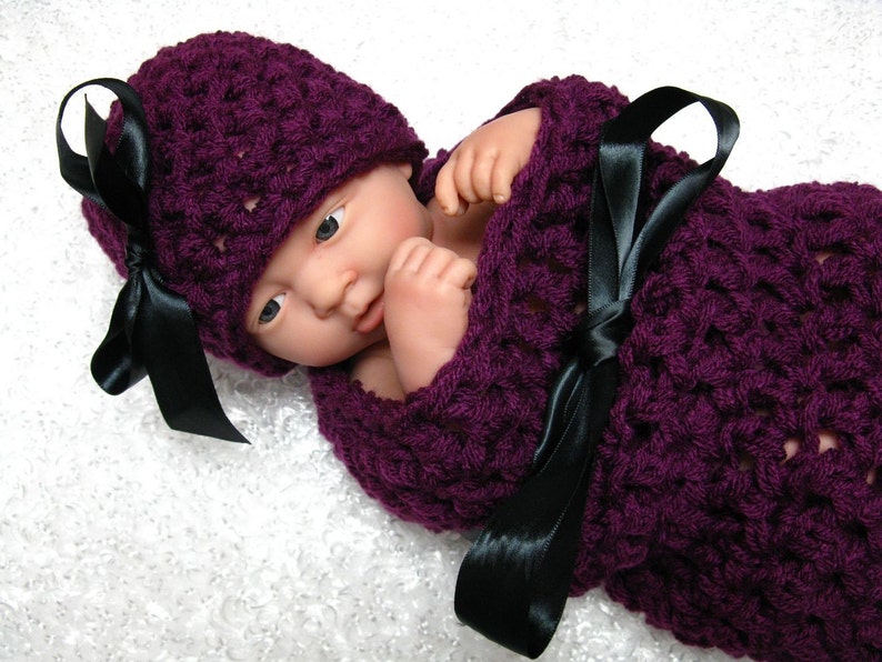 Wildberry Newborn Baby Cocoon and Hat Set Etsy