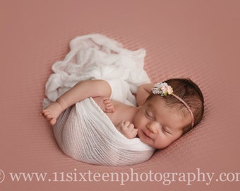Strahlende weiße Käsetuch Baby Wrap Käsetuch Neugeborenen Fotografie