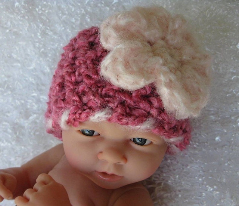 Little Miss Newborn Baby Beanie Hat in Pink Etsy