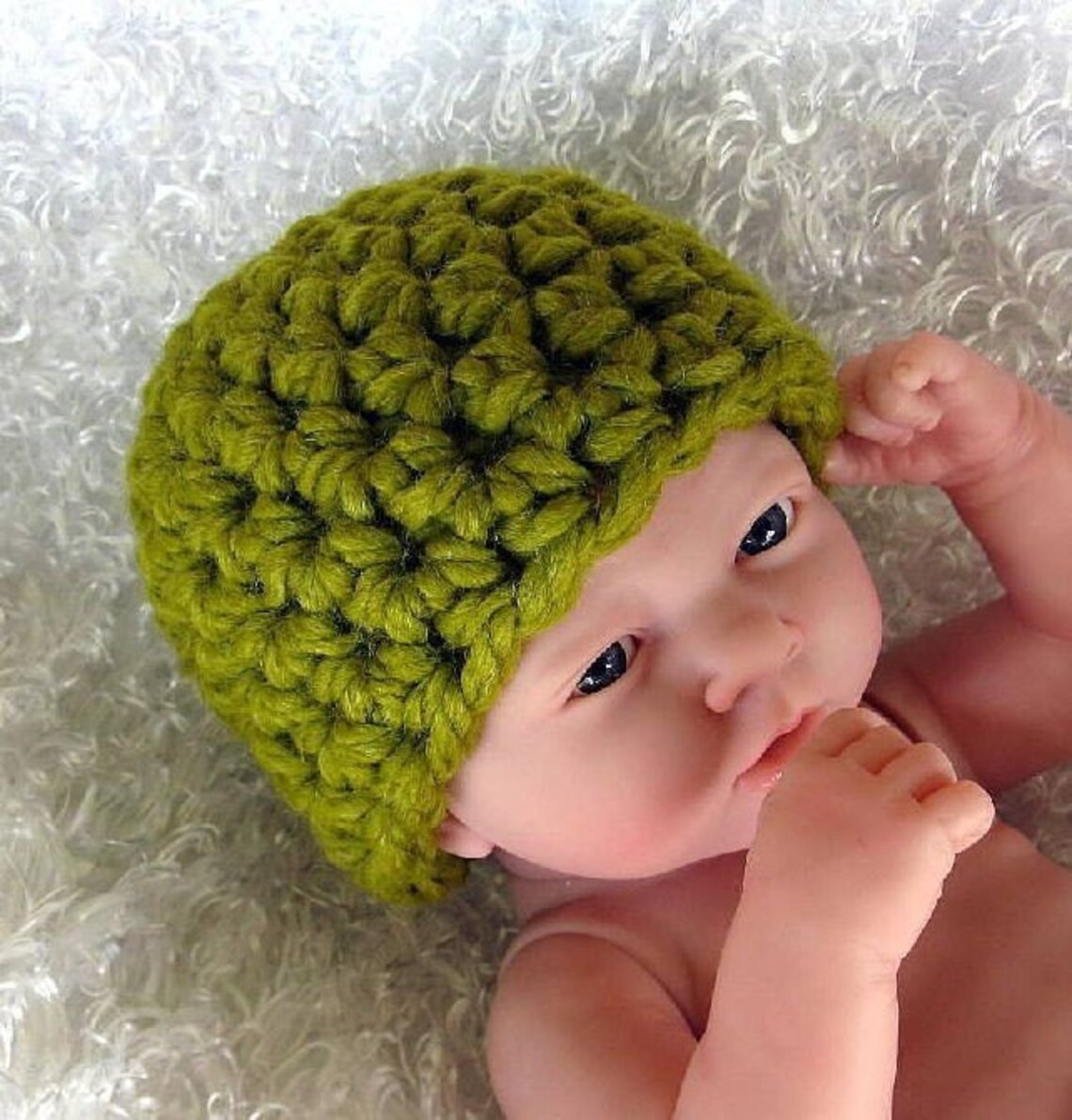 Chunky Newborn Cocoon and Hat Set in Lemongrass Green Etsy