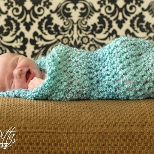 Robin Egg Blue Newborn Baby Cocoon Wrap imagen 2