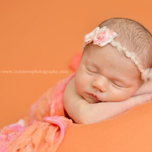 Rosa Orange Rüschen Stretch Wrap, Newborn Foto Prop, Rüschen Wrap, Neugeborenen Posing Stoff, Baby Stretch Wrap, Neugeborenen Swaddle Decke