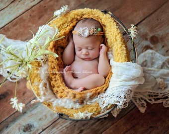 Chunky Baby Bowl Newborn Egg in Mustard Yellow