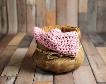 Chunky Blossom Pink Baby Blanket Newborn Photography Prop