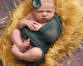 Seafoam Green Stretch Knit Wrap Newborn Photography Prop