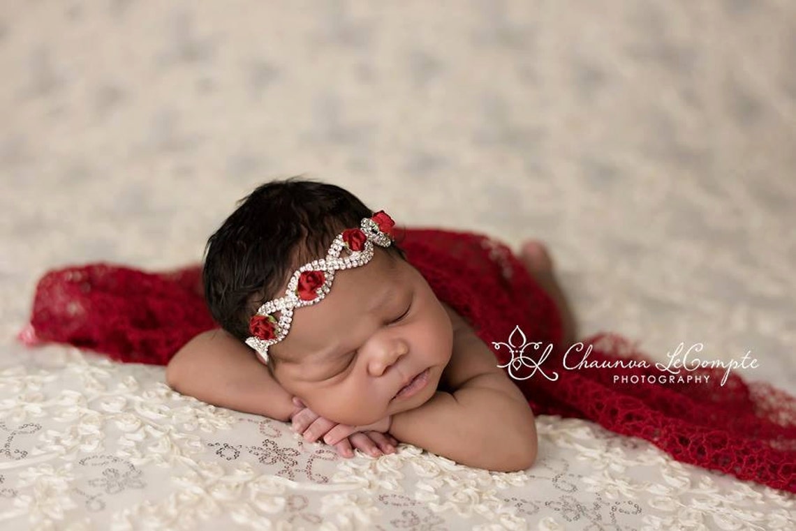 Red Fabric Lace Wrap Newborn Photography Prop Posing Etsy