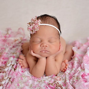 Rosa Blumen Rüschen Stretch Wrap, Neugeborene Foto Prop, Rüschen Wrap, Neugeborenen Posing Stoff, Baby Stretch Wrap, Neugeborenen Swaddle Decke