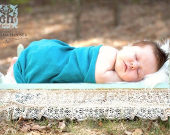 Aqua Blue Gauze Wrap Newborn Baby Photography Prop