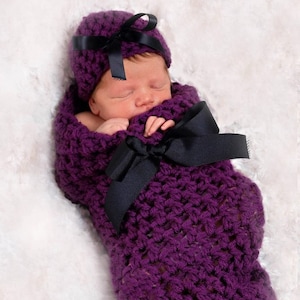 Wildberry Newborn Baby Cocoon Hat Set