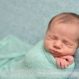Mint Stretch Knit Wrap Newborn Photography Prop