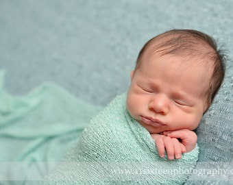 Mint Stretch Knit Wrap Newborn Photography Prop