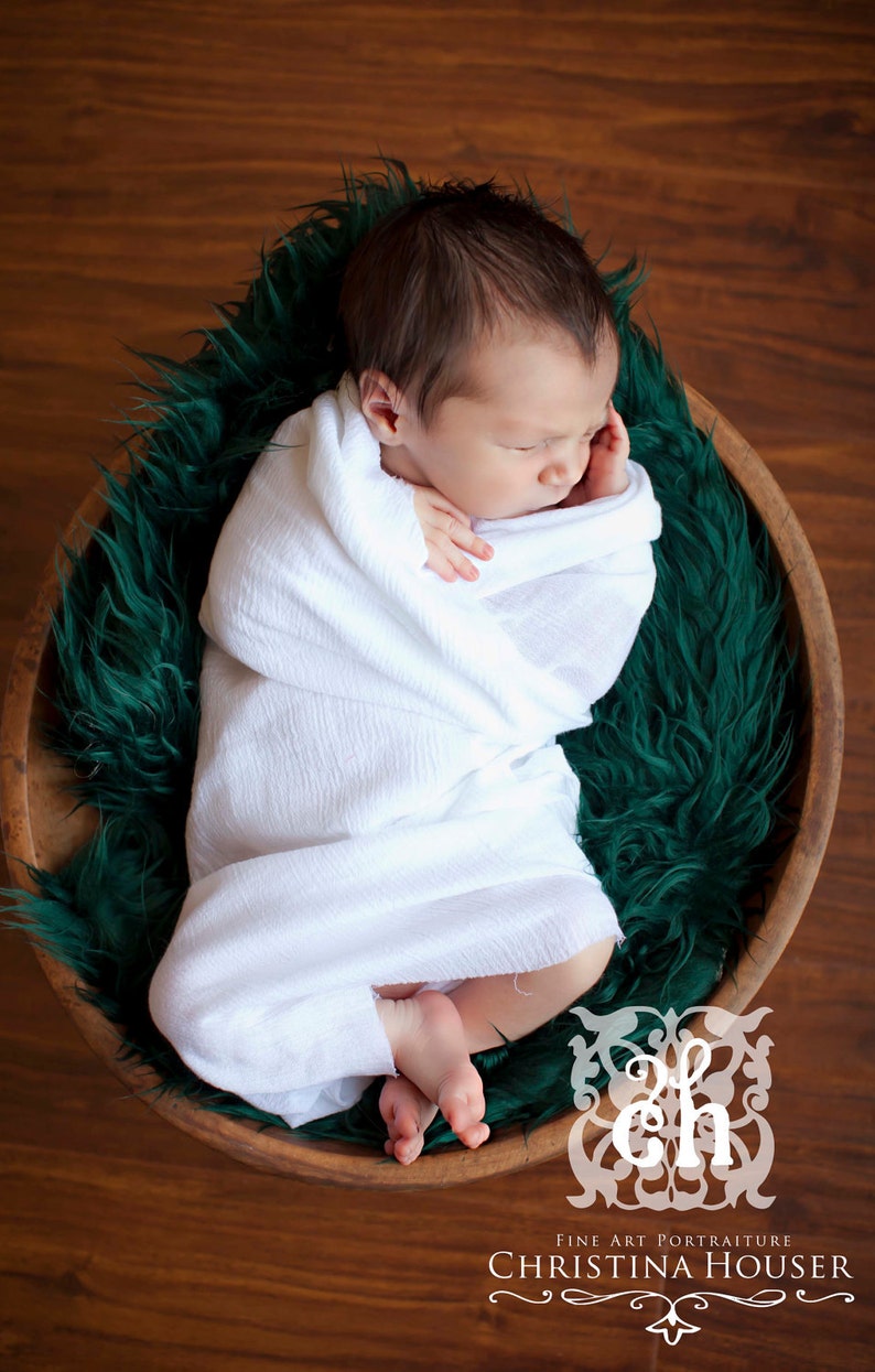 White Gauze Wrap Newborn Baby Photography Prop image 1