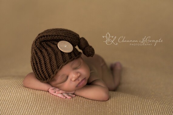 brown newborn hat
