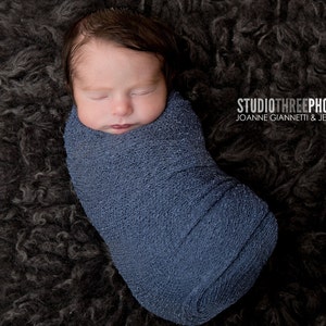 Dutch Blue Stretch Knit Wrap Newborn Photography Prop