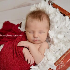 Granatrot Stretch Baby Wrap Neugeborene Fotografie