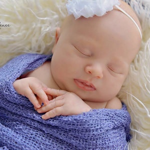 Periwinkle Stretch Strick Wrap Neugeborene Fotografie
