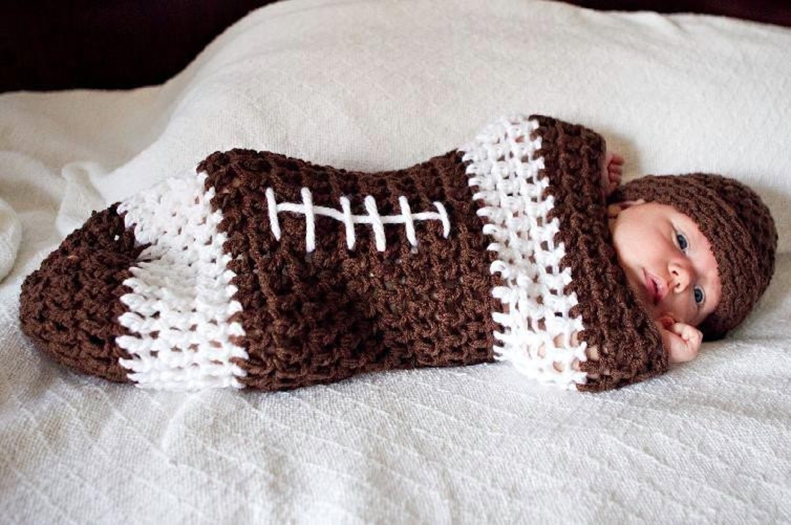 Baby NFL Football Cocoon Hat Set Etsy