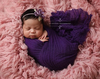 Purple Cheesecloth Baby Wrap Cheese Cloth Newborn Photography